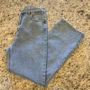 SHEIN Light Wash Straight Leg High Waisted Jeans Size Large